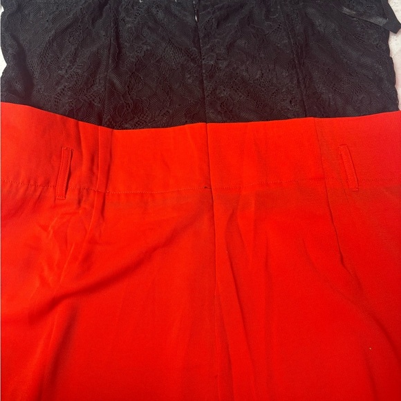 NWTO Orange and Black Jumpsuit with Paper Bag Waist and Tapered Ankle - Picture 6 of 8